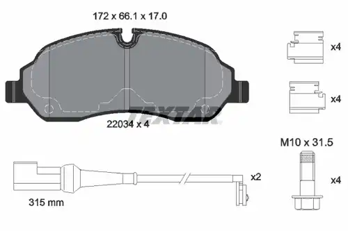 накладки TEXTAR 2203401