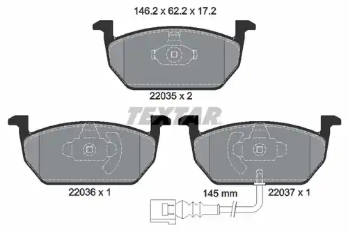 накладки TEXTAR 2203501