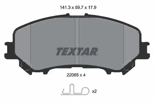 накладки TEXTAR 2206501