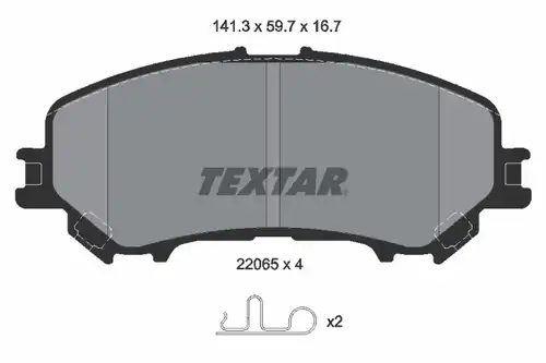 накладки TEXTAR 2206503