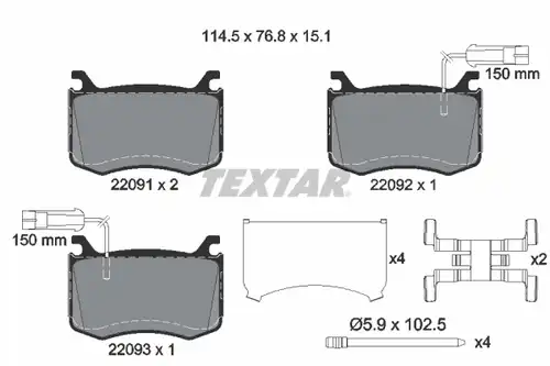 накладки TEXTAR 2209101