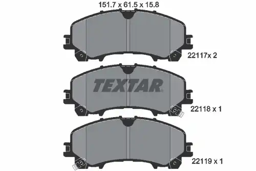 накладки TEXTAR 2211701