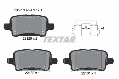 накладки TEXTAR 2212901