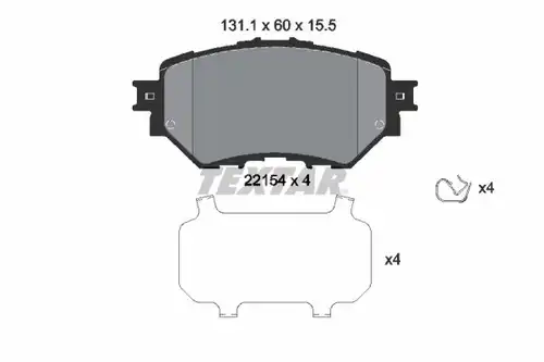 накладки TEXTAR 2215401