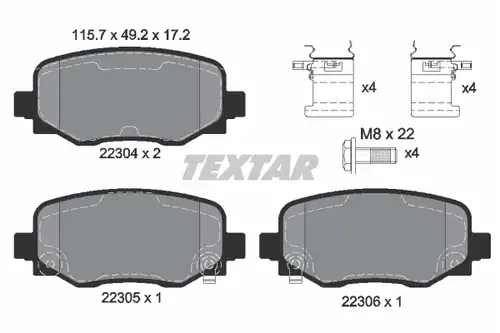 накладки TEXTAR 2230401