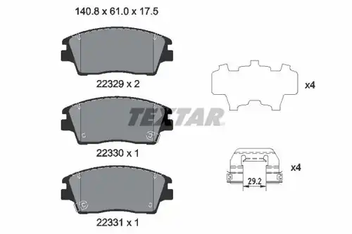 накладки TEXTAR 2232901