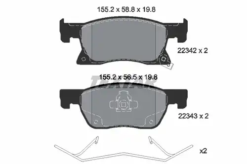 накладки TEXTAR 2234201