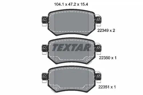 накладки TEXTAR 2234901