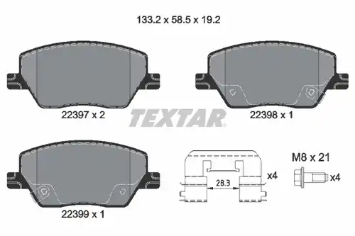 накладки TEXTAR 2239701