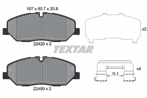 накладки TEXTAR 2242001