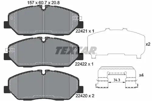 накладки TEXTAR 2242101