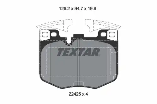 накладки TEXTAR 2242501