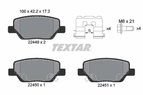 накладки TEXTAR 2244901