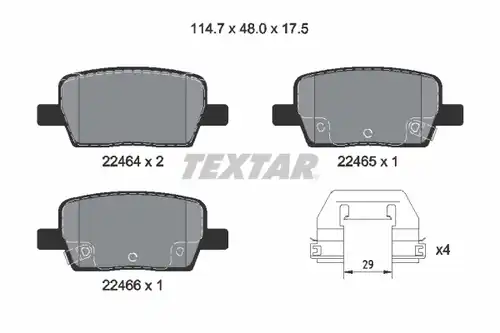 накладки TEXTAR 2246401