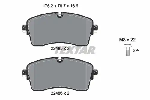 накладки TEXTAR 2248501