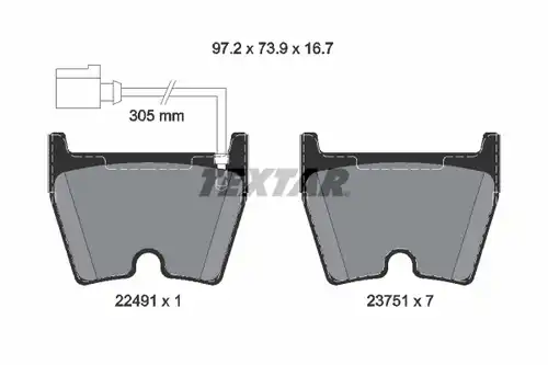 накладки TEXTAR 2249101