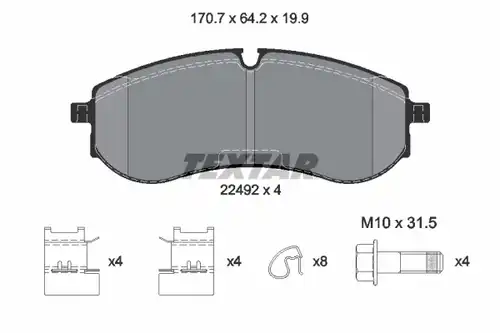 накладки TEXTAR 2249201