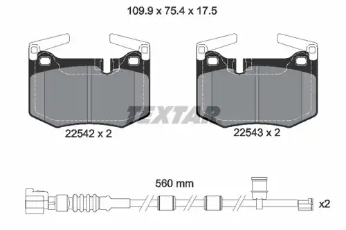 накладки TEXTAR 2254201