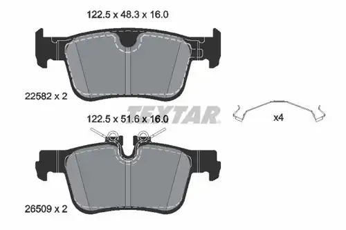 накладки TEXTAR 2258201