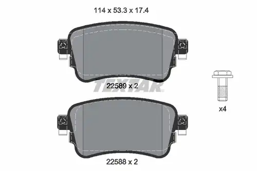 накладки TEXTAR 2258801