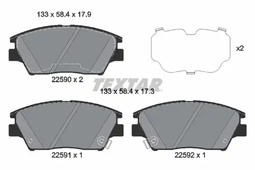 накладки TEXTAR 2259001