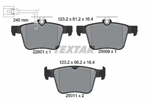 накладки TEXTAR 2260101