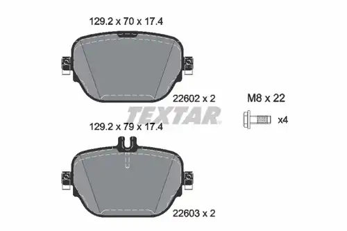 накладки TEXTAR 2260201