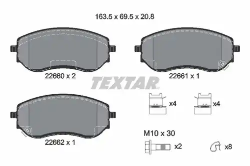 накладки TEXTAR 2266001