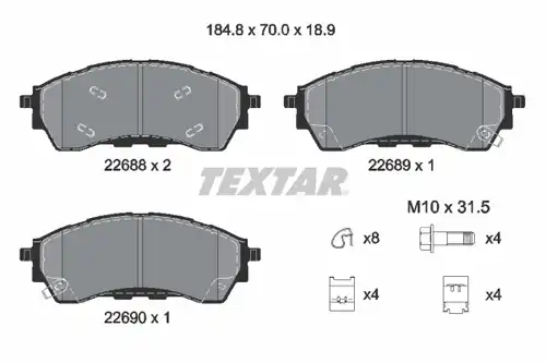 накладки TEXTAR 2268801