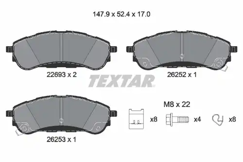 накладки TEXTAR 2269301