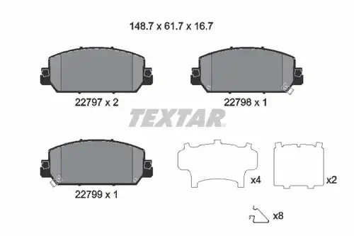 накладки TEXTAR 2279701