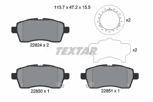 накладки TEXTAR 2282401