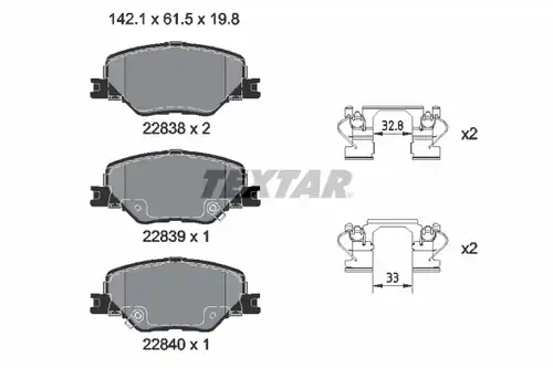 накладки TEXTAR 2283801