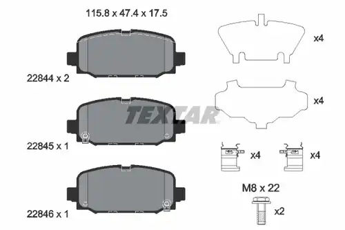 накладки TEXTAR 2284401