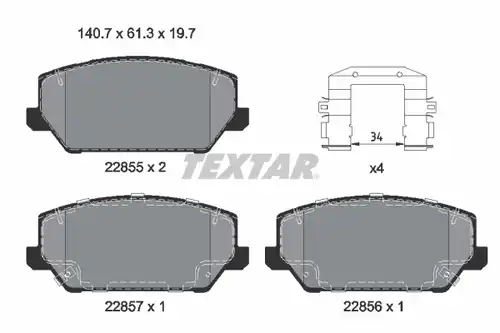 накладки TEXTAR 2285501