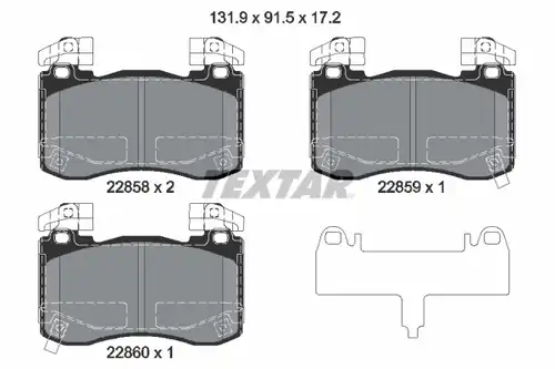 накладки TEXTAR 2285801