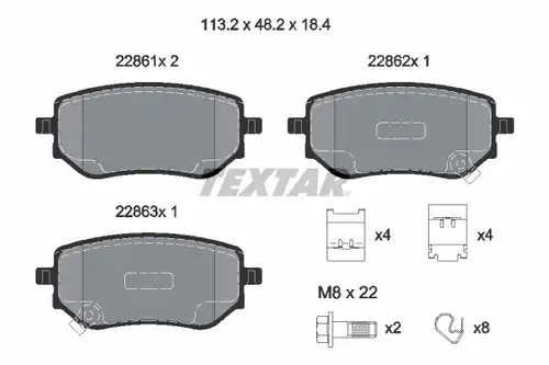 накладки TEXTAR 2286101