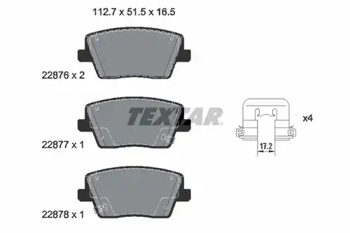 накладки TEXTAR 2287601