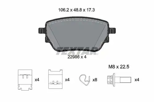 накладки TEXTAR 2298601