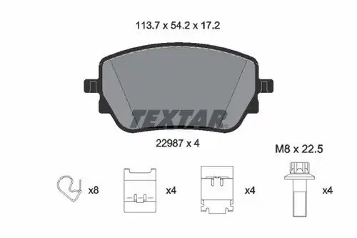 накладки TEXTAR 2298701