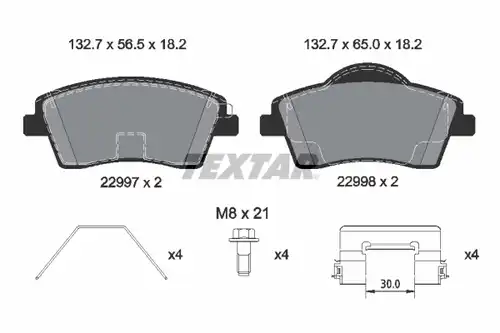 накладки TEXTAR 2299701