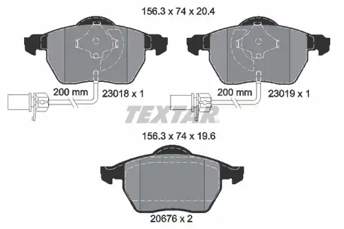 накладки TEXTAR 2301802