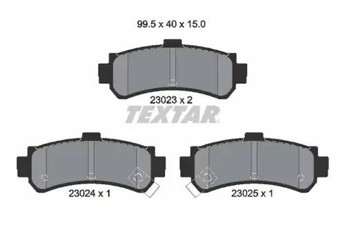 накладки TEXTAR 2302301