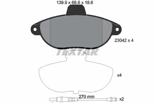 накладки TEXTAR 2304201