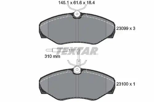 накладки TEXTAR 2309903