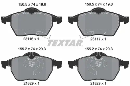 накладки TEXTAR 2311602