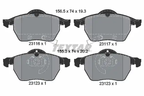 накладки TEXTAR 2311701