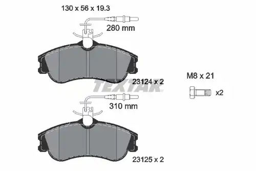 накладки TEXTAR 2312401