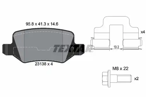 накладки TEXTAR 2313803