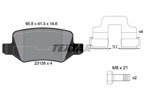 накладки TEXTAR 2313805